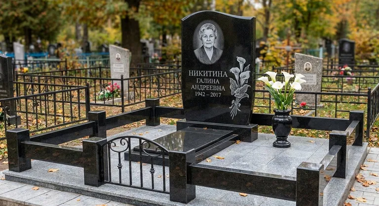Памятник с гравировкой калл — выполненная работа «Никитина» в Салехарде