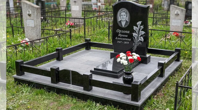 Памятник с гравировкой калл — выполненная работа «Орлова» в Салехарде