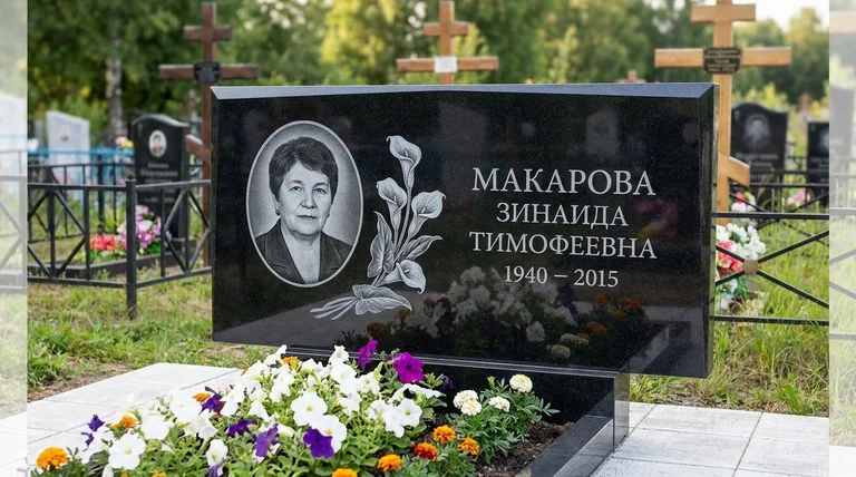 Памятник с гравировкой калл — выполненная работа «Макарова» в Салехарде