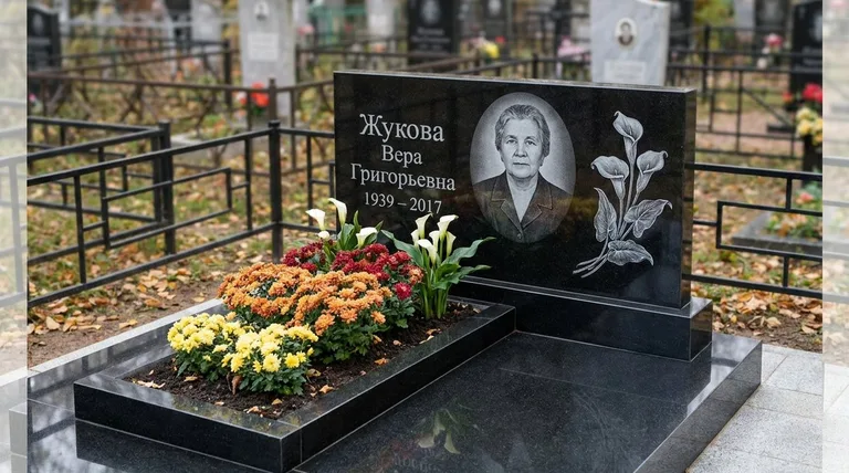 Памятник с гравировкой калл — выполненная работа «Жукова» в Салехарде