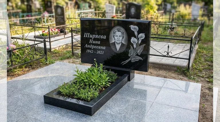 Памятник с гравировкой калл — выполненная работа «Ширяева» в Салехарде