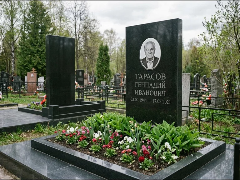Керамический портрет на габбро-диабазе в Салехарде