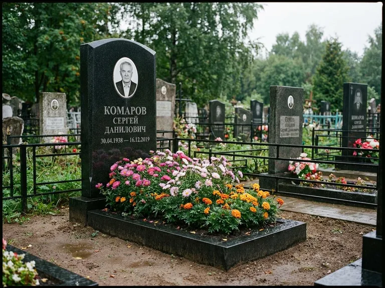 Портрет на керамике — семейный памятник в Салехарде