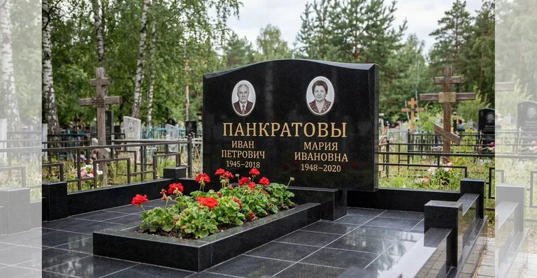Семейный (двойной) памятник, Памятники мастерской «Мастер Каменев» на кладбищах Краснодара
