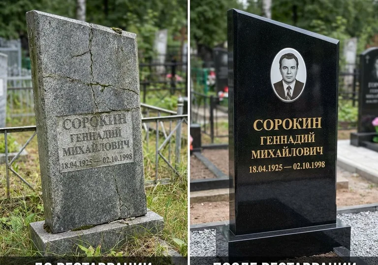 Полная реставрация старого памятника: до и после в Салехарде