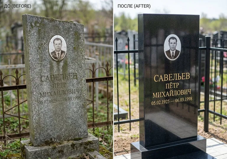 Комплексная реставрация старого памятника: до и после в Салехарде