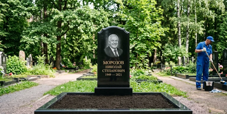 Уборка могил на кладбище в Салехарде — наведение порядка, мойка памятника, благоустройство участка