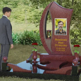 Классический Гранитный вертикальный памятник - П078