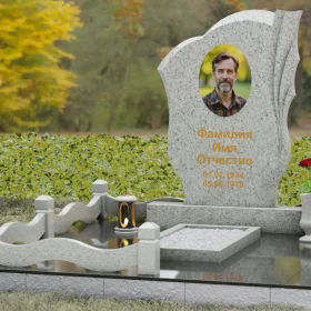 Элегантный вертикальный гранитный памятник - П147