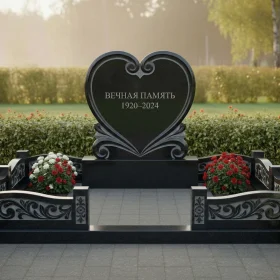 Гранитный светский вертикальный памятник-комплекс - ПН523