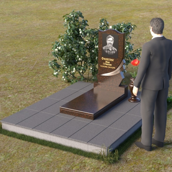 Памятник вертикальный из Гранита для одного в Томске