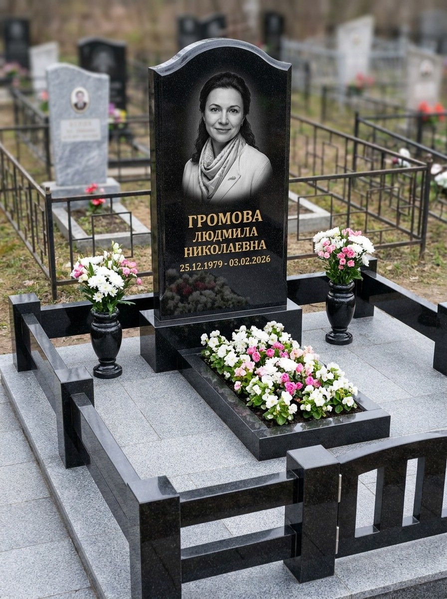 Портрет на памятнике в Салехарде — Чёрно-белый портрет подготовили под станок — гравировка на стеле