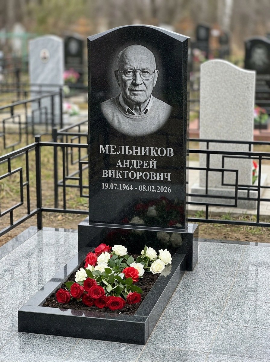 Портрет на памятнике в Салехарде — Мелкое лицо с общего фото — портрет под гравировку